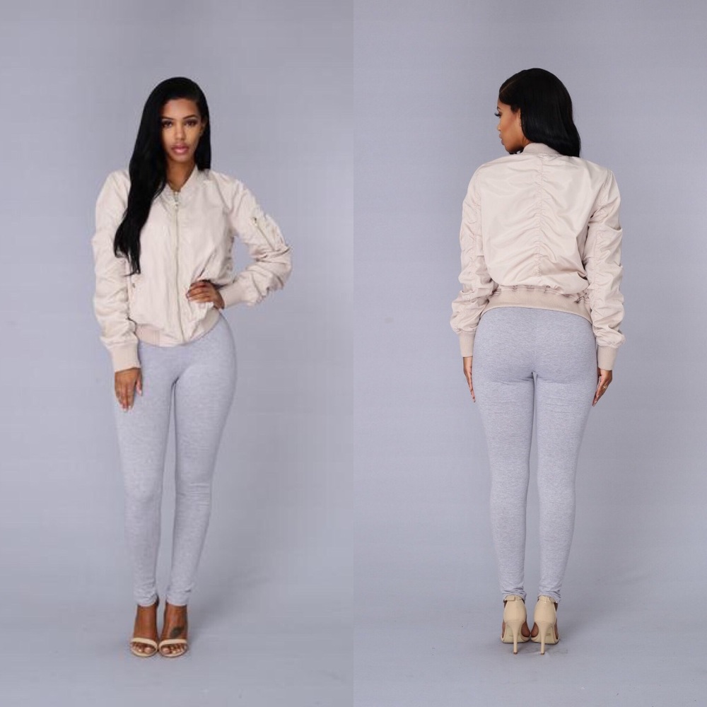 NUDE BOMBER JACKET FASHION NOVA